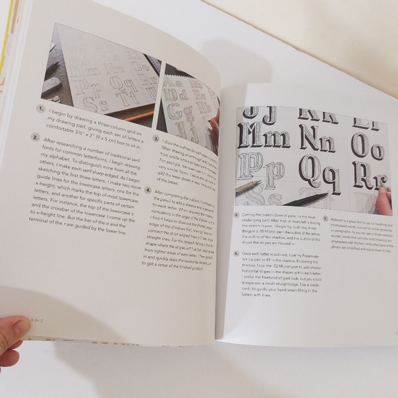 Hand Lettering A To Z Creative Drawing Learning Paperback Book by Abbey Sy - Picture 7 of 9